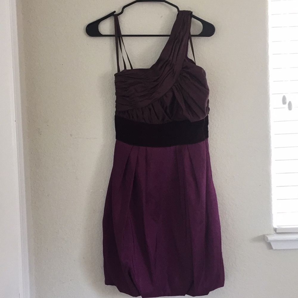 Purple BCBG satin/velvet dress! Perfect for Prom!